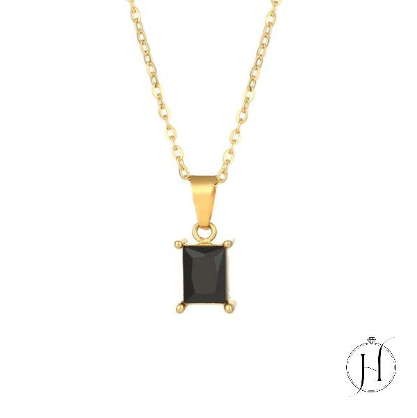 The Rectangular Stone Necklaces