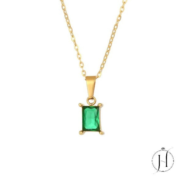 The Rectangular Stone Necklaces