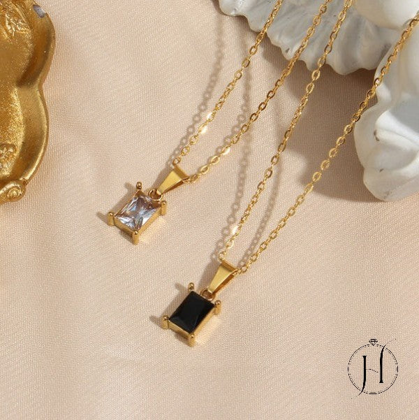 The Rectangular Stone Necklaces
